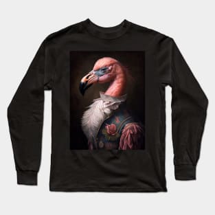 Royal Portrait of a Flamingo Long Sleeve T-Shirt